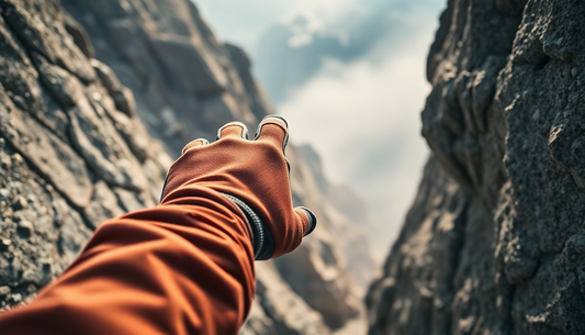 Climbing gloves with reinforced palms and knuckle protection for enhanced safety