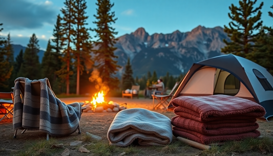 Insulated camping blanket for cold weather protection