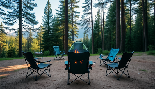 Comfortable camping chair with padded seat for ultimate relaxation