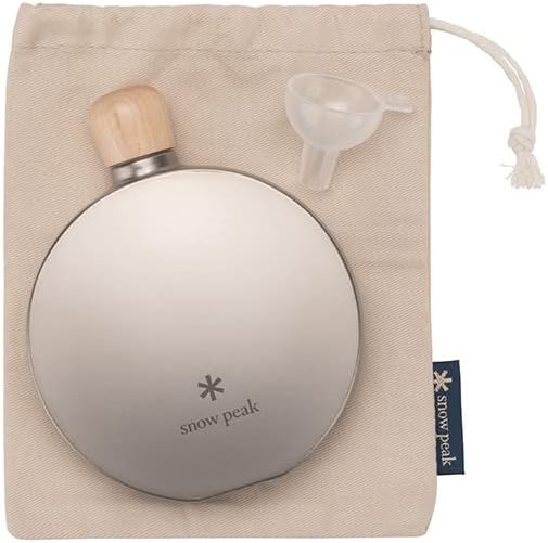 Snow Peak Titanium Flask, preserves liquor's taste