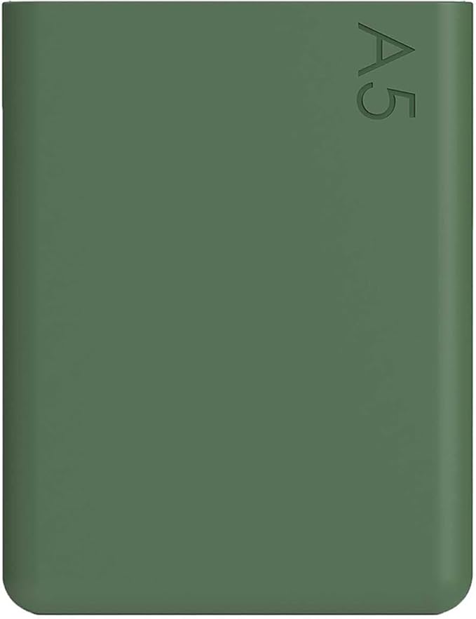 memobottle A5 (Moss Green) Bundle - 25oz (750ml) - Bottle, silicone sleeve & lid |Slim Water Bottle for Bags, Beside Books & Laptops | BPA Free Tritan | Modern & Minimalist