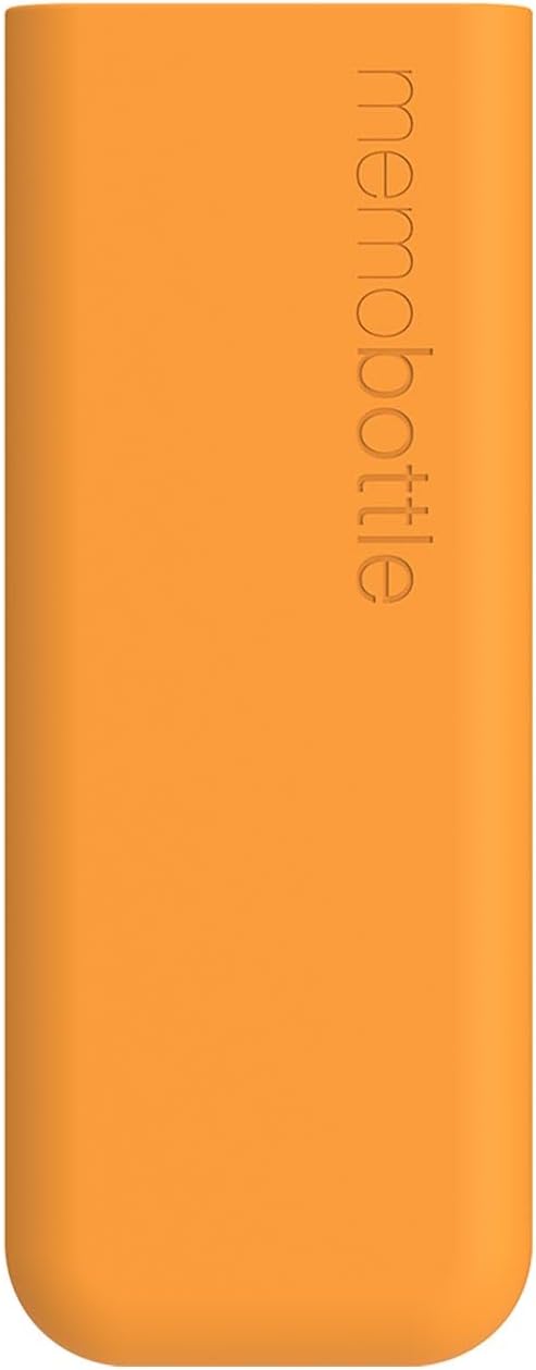 memobottle SLIM (Mandarin) Bundle - 15oz (450ml) - Bottle, silicone sleeve & lid | Sleek, Slim & Flat Water Bottle for Bags & Laptops | BPA Free Tritan | Modern, Minimalist | Ideal for Daily Use