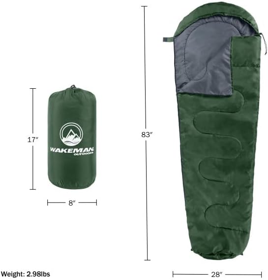 Mummy Sleeping Bag - Water-Resistant Adult Cold Weather Sleeping Bag