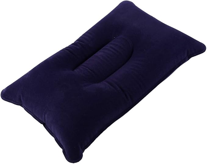 Dioche Portable Air Inflation Pillow, Soft PVC Pillow for Outdoor Travel Camping Hiking Sleeping
