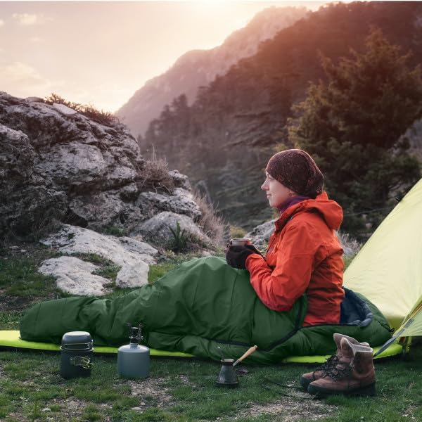 Mummy Sleeping Bag - Water-Resistant Adult Cold Weather Sleeping Bag