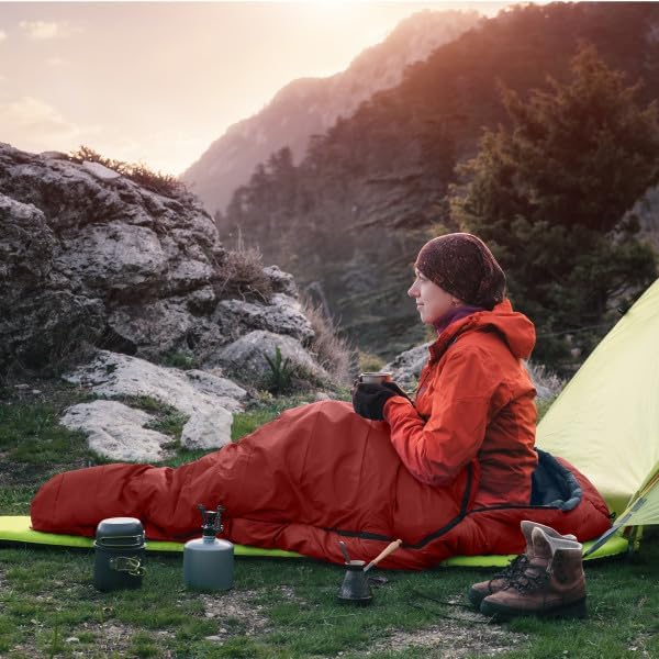 Mummy Sleeping Bag - Water-Resistant Adult Cold Weather Sleeping Bag