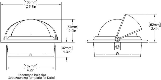 RitchieRitchie SS-5000-12 Flush Mount Supersport Compass