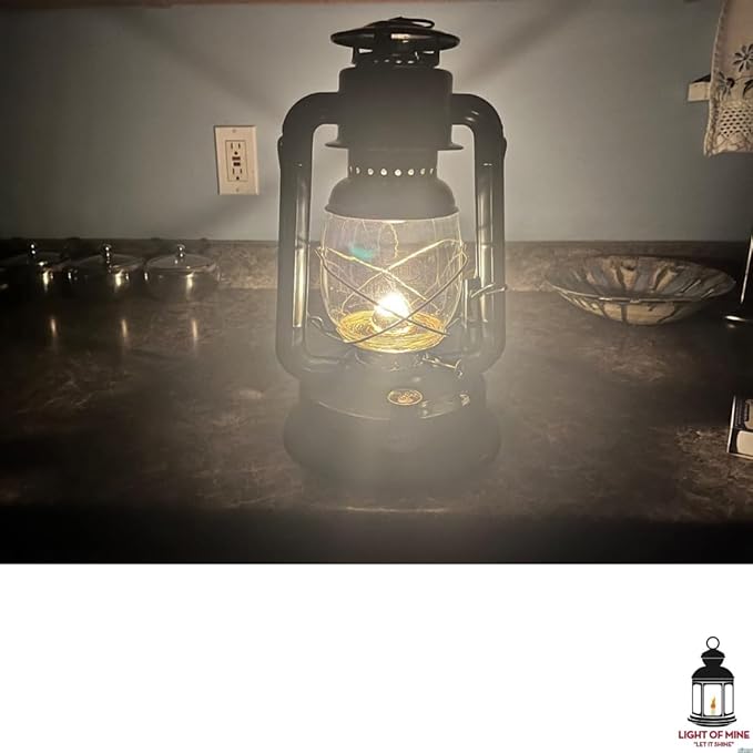 Light of Mine | Dietz #90 D-Lite | Kerosene Oil Lamp | Camping Lantern with ⅞” Wick Strip - 6 Pack (Electric Burner Blue)