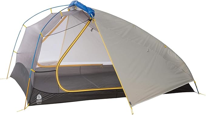 Sierra Designs Meteor Lite Ultralight Shelter, Freestanding Lightweight Backpacking & Camping Tent, 2 Doors, Stargazer Rain Fly, Aluminum Poles (Two or Three Person)