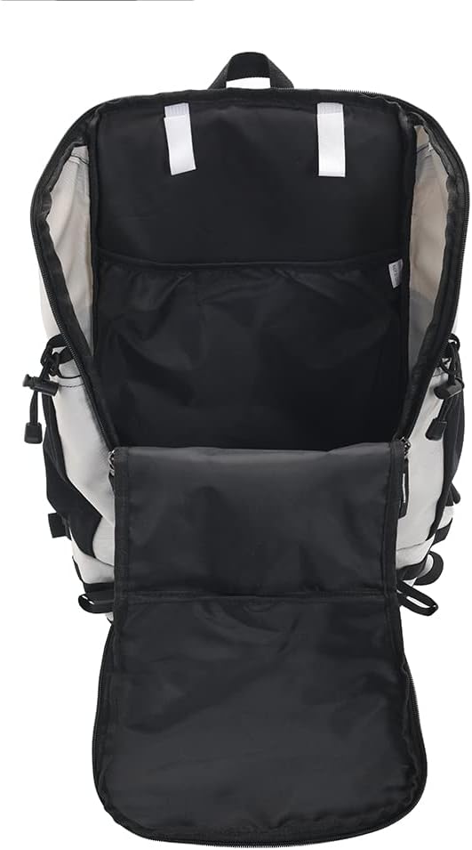 Bseash 40L Waterproof Hiking Camping Backpack with Rain Cover, Outdoor Sport Travel Daypack Rucksack for Skiing Cycling (Gray)