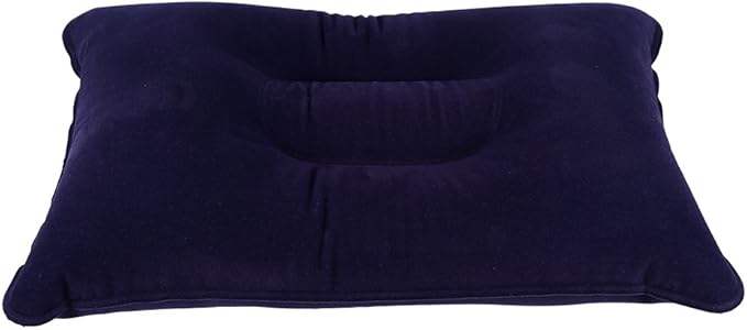 Dioche Portable Air Inflation Pillow, Soft PVC Pillow for Outdoor Travel Camping Hiking Sleeping
