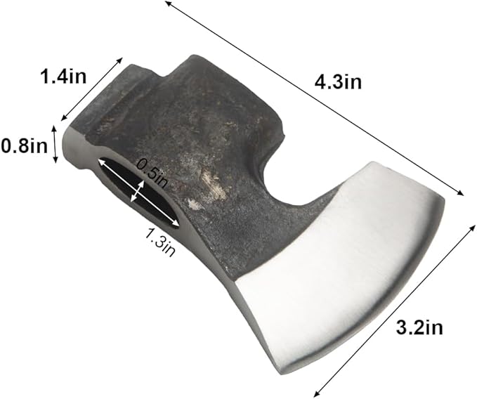 Forged Axe Head High Carbon Steel Bushcraft Axe Hatchet Head Camping Wood Chopping