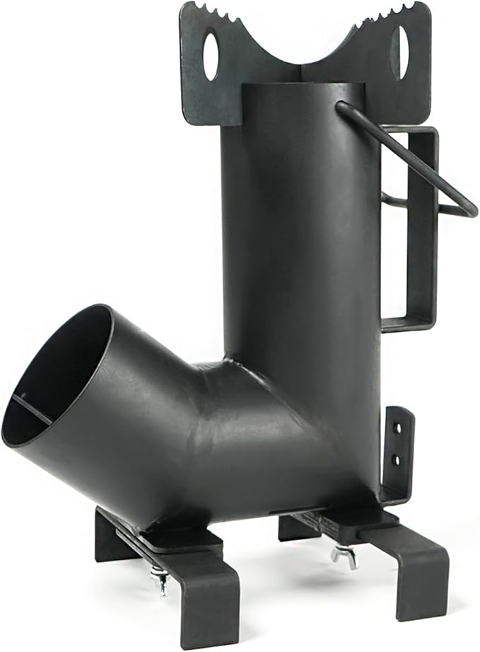 Wood Burning Rocket Stove, Camping Rocket Stove for Outdoor Cooking with Skillet, Camp Cooking and Emergency Situations