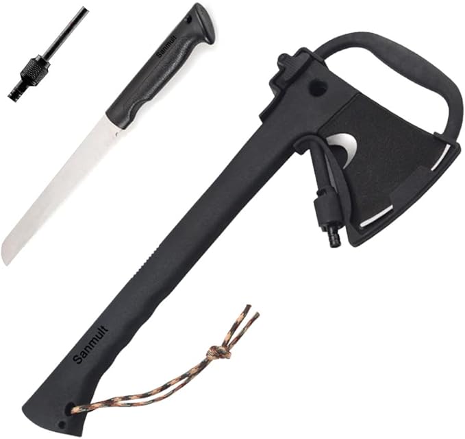 Outdoor Camping Multi-Purpose Axe, Forest Wild Escape Self-Defense Chopping Firewood Axe