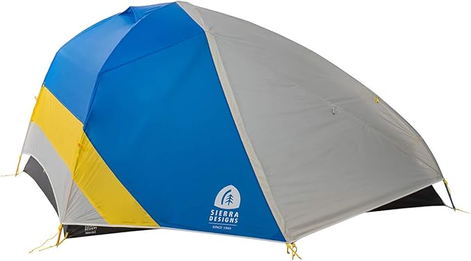 Sierra Designs Meteor Lite Ultralight Shelter, Freestanding Lightweight Backpacking & Camping Tent, 2 Doors, Stargazer Rain Fly, Aluminum Poles (Two or Three Person)