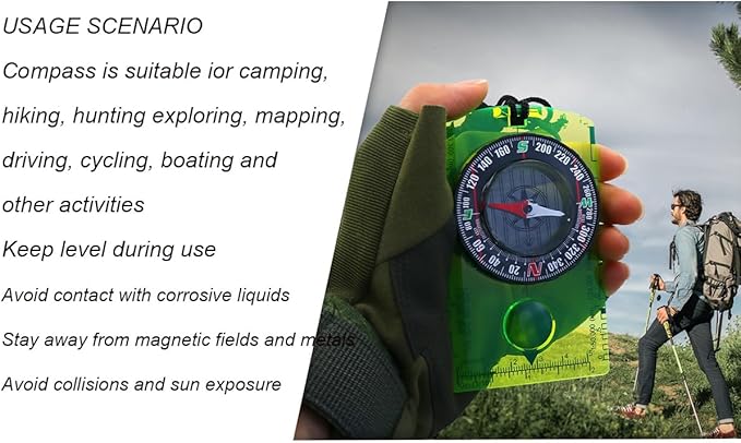 Hxexplore Compass Hiking Backpacking Compass Boy Scout Compass for Kids Scout Compass Camping Navigation Field Compass for Map Reading Kids Gifts