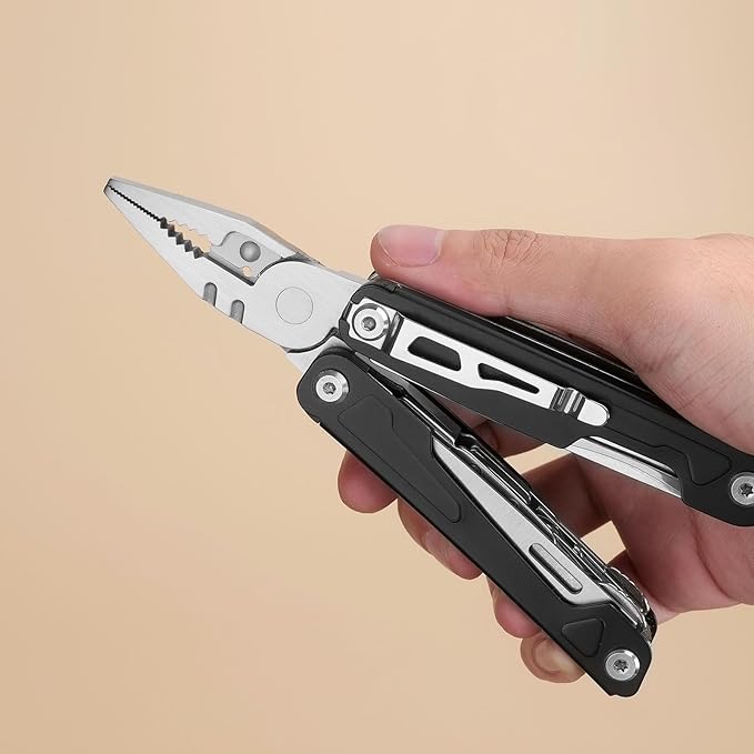 Multitool Pliers Pocket Knife Camping Tool Hiking Gear 17 in 1 Multi Tool,Foldable Stainless Steel Multi-Plier Multi-tool for Survival, Camping, Hunting, Fishing, Hiking