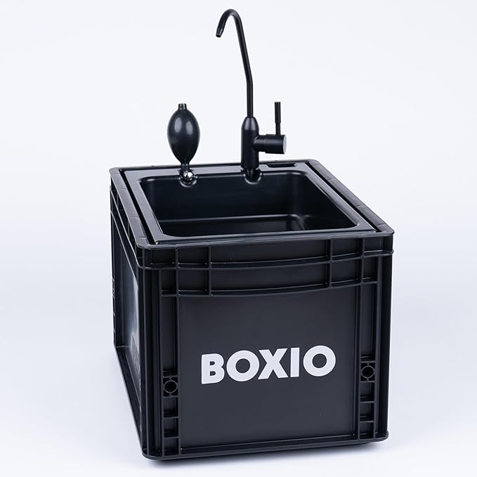 BOXIO - Wash: Portable Sink - Convenient Camping Sink Solution! Compact with Unique Design, Separate Canister, Lightweight Mobile Sink for Garden/Camping/Outdoor Events/Gatherings/Worksite/RV/Indoor