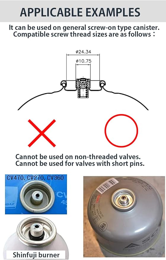 CAMPINGMOON Camping Grill Propane Gas Stove Adapter with Extend Hose(41"/105cm), Input: EN417 Lindal Valve Canister, Output: Propane Gas Stove Z29-105