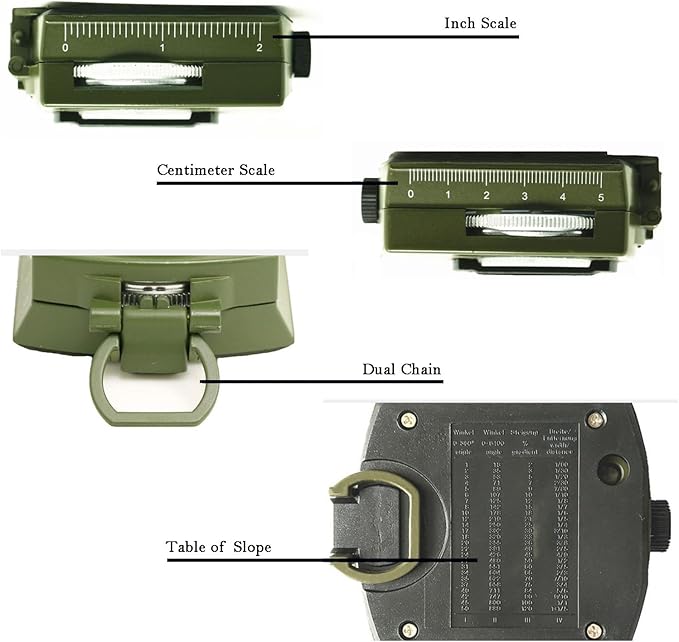 Compass, Hiking Compass for Survival with Lensatic – Waterproof Durable and Pocket-Sized