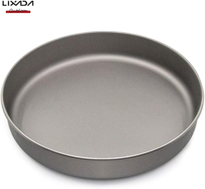 LIXADA Ultralight Titanium Frypan Outdoor Camping Hiking Picnic Cooking Frying Pan 750/1000ML with/without handle