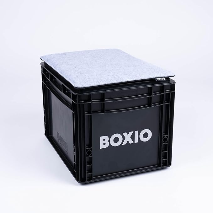 BOXIO - Sit: 4 Pieces - Seat Cushion Felt - Toilet Wash Accessories - Camping Accessories - Eurobox Wash Accessories - Felt Cushion Chair Cushion & Chair Pad - Separating Toilet Camping Comfort