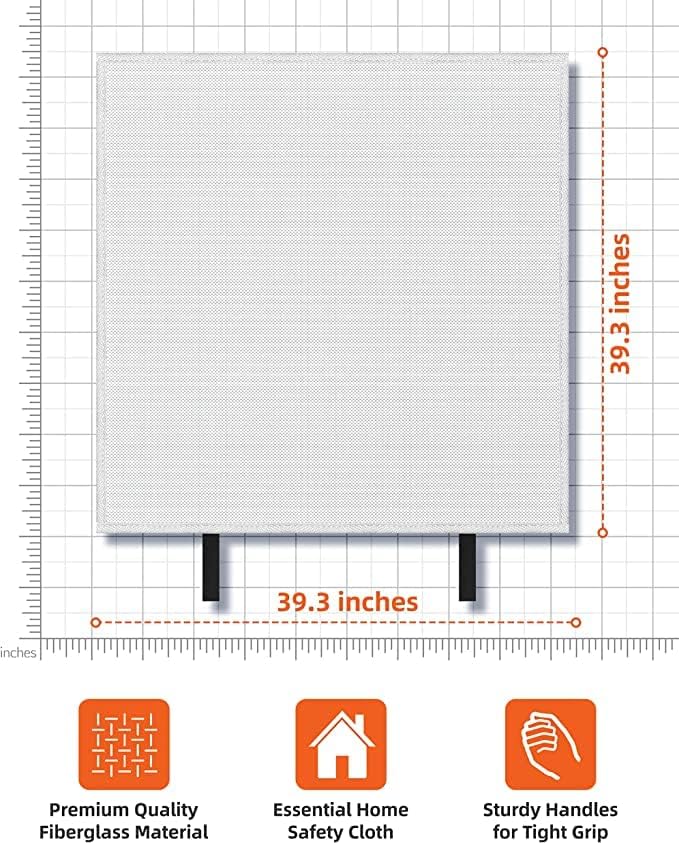 Emergency Fire Blanket for Home and Kitchen (4 Pack) Fire Extinguishers for the House, Deluxe Fire Blankets Emergency for Home Fireproof Blanket Fire Retardant Blankets Fire Spray Emergency Blankets