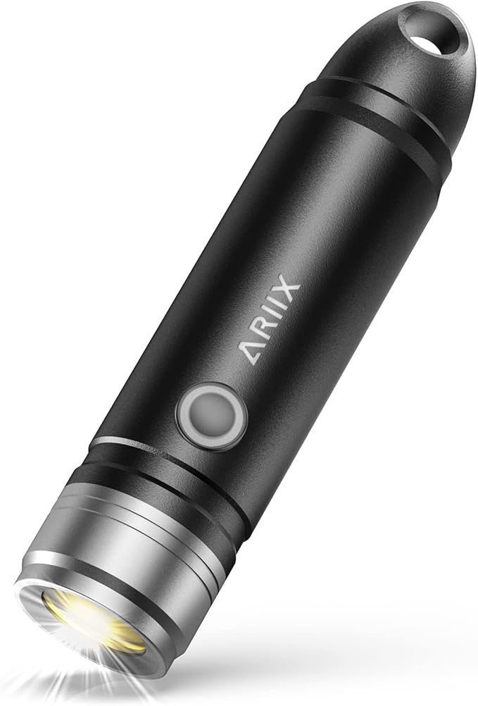 ARIIX Super Bright Outdoor EDC Mini Keychain Led Flashlight High 650 Lumens,Waterproof Rechargable Small Torch for Camping and Emergency,Best Gifts for You