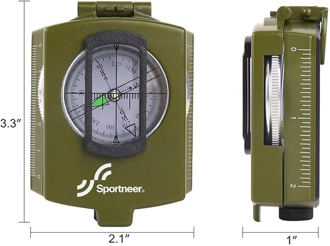 Sportneer Compass Hiking Survival Military Grade Waterproof Boy Scout Compass for Kids Gift Backpacking Camping Hiking Navigation