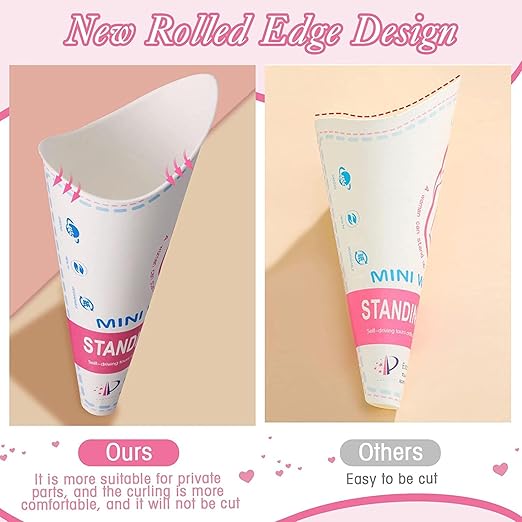 60 Pcs Disposable Portable Female Urination Device for Women, Female Urinal,Women Pee Cup Standing Up,Disposable Women Urinal for Women Female Pee Funnel,for Travel Camping Urinary Pee Cones