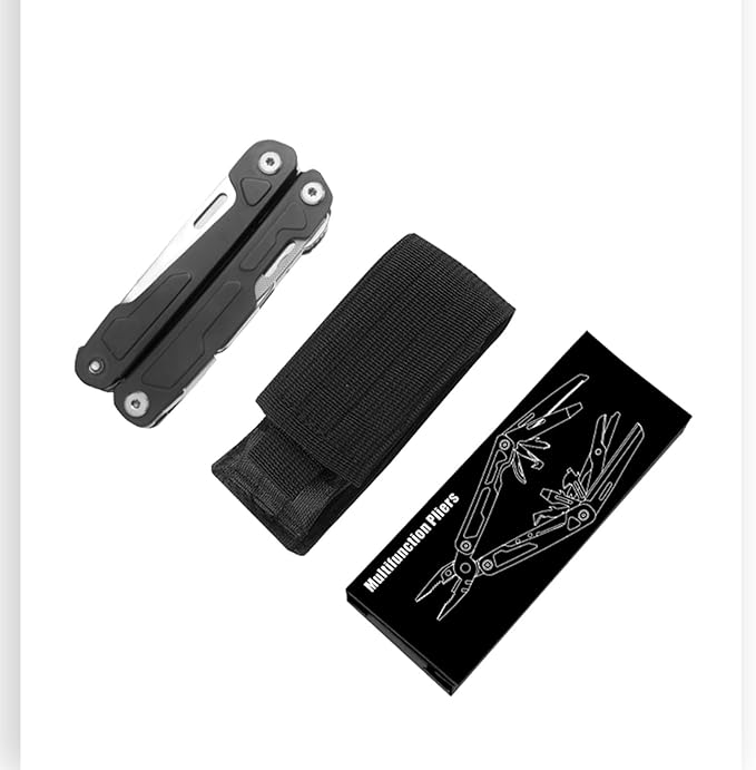 Multitool Pliers Pocket Knife Camping Tool Hiking Gear 17 in 1 Multi Tool,Foldable Stainless Steel Multi-Plier Multi-tool for Survival, Camping, Hunting, Fishing, Hiking
