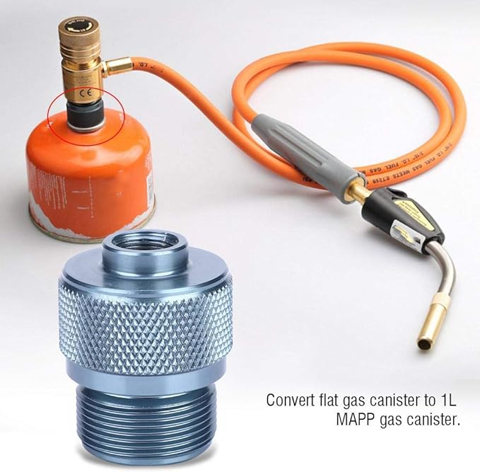 Gas Stove Adapter, Outdoor Equipment Camping Cooking Picnic Barbecue Gas Canister Adapter Convertor Valve
