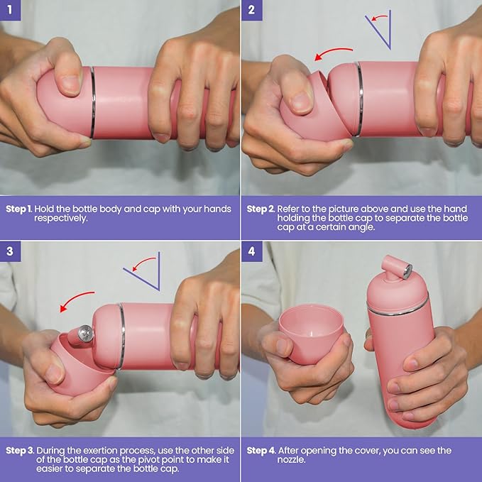 Portable Bidet Peri Bottle for Women Travel Men Personal Bidet Handheld Bidet (Pink)