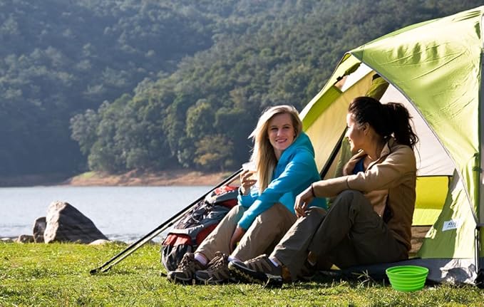 Silicone Expandable Collapsible Bowl for Travel Camping Hiking (Green(S))