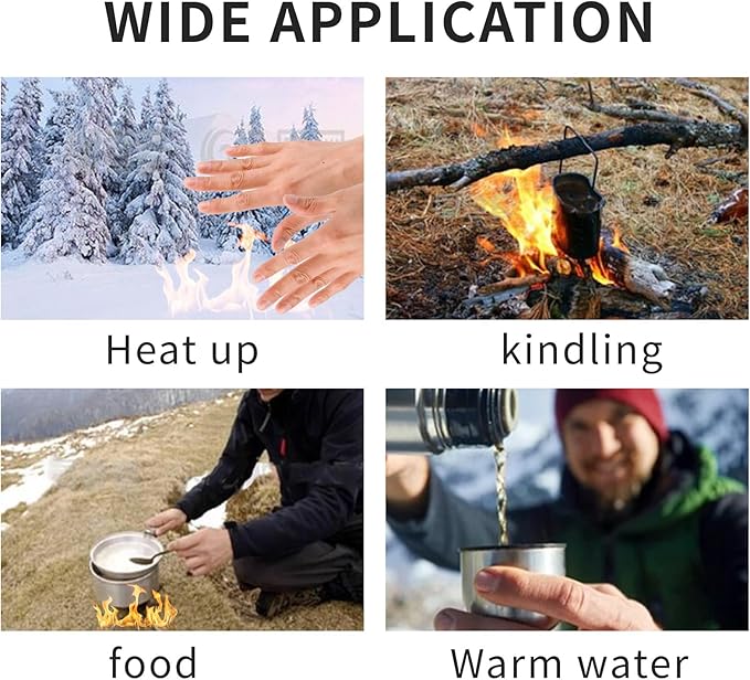 Solid Fuel Tablets Fire Starters for Fireplace, for Indoor and Outdoor use, for Campfires, BBQ, Fire Starters for Grill and Wood Stove - Firelighters
