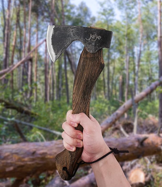 The Artisan - Camping Hatchet - Carving Axe with Sheath -Survival Axe for Wood Splitting and Chopping - Bushcraft Hatchet - Perfect for Outdoor Adventures - Ideal Gift for Men