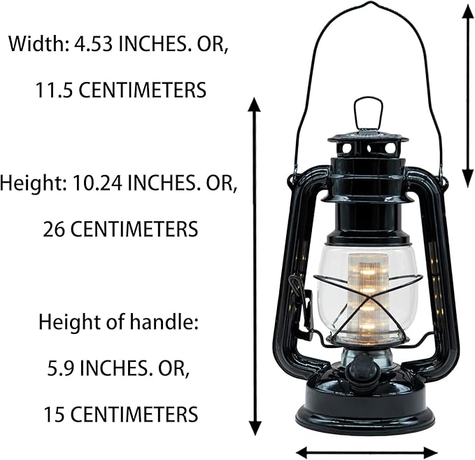 YAKii LED Vintage Lantern Metal Hanging Hurricane Lantern 12 LED Dimmer Switch Warm White Battery Operated Lantern Power Outage Indoor Camping Lighting Outdoor Brooklyn Lantern (Black 2 Pack)