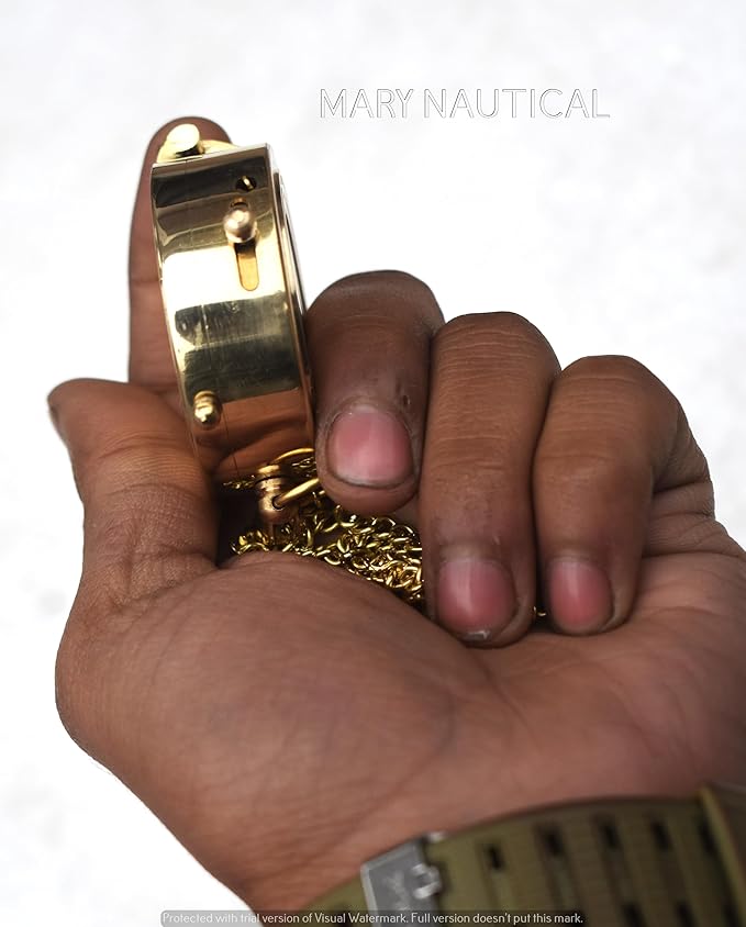 Brass Compass | Engraved Religious Joshua 1:9 Quote Gift, Be Strong & Courageous