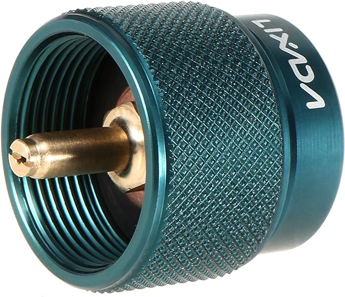 Lixada Camping Stove Adapter 1L Outdoor Propane Small Tank Input EN417 Lindal Valve Output