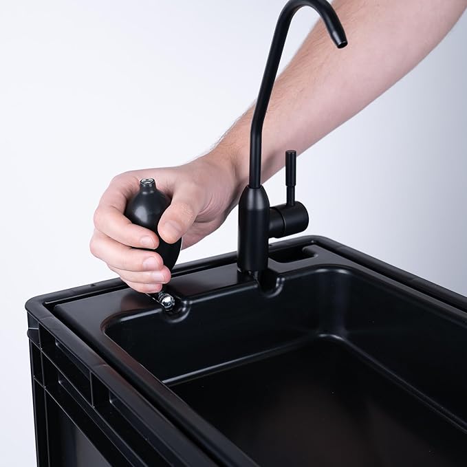BOXIO - Wash: Portable Sink - Convenient Camping Sink Solution! Compact with Unique Design, Separate Canister, Lightweight Mobile Sink for Garden/Camping/Outdoor Events/Gatherings/Worksite/RV/Indoor