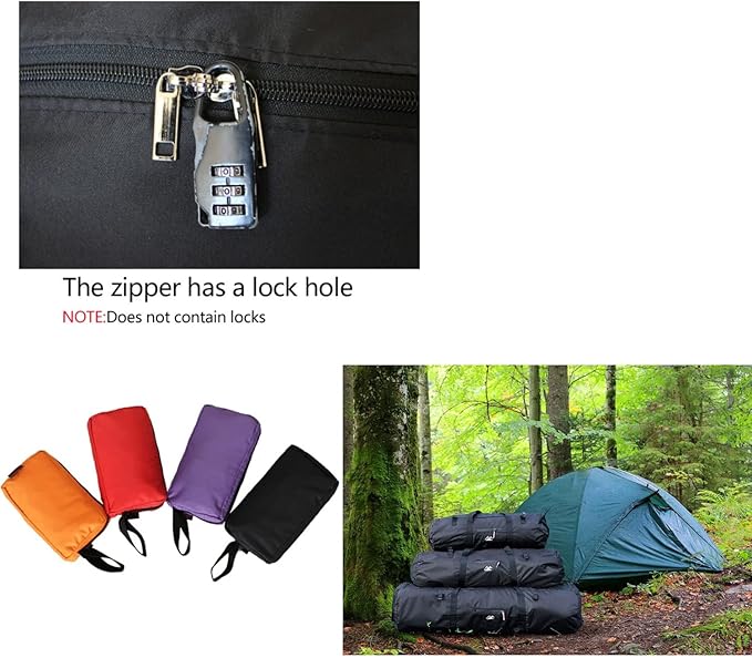 Large Capability Folding Tent Storage Carry Bag Waterproof Luggage Pack Pouch for Camping Hiking Picnic Organizer Walking Holder (Red-L)