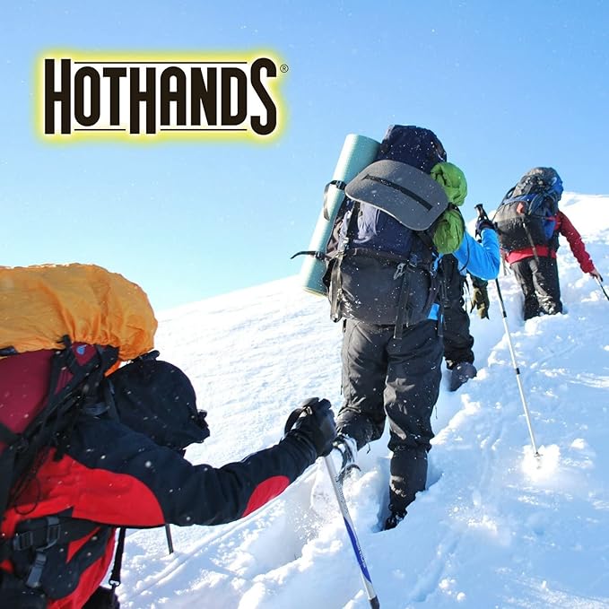 HotHands Body & Hand Super Warmers - Long Lasting Safe Natural Odorless Air Activated Warmers - Up to 18 Hours of Heat - 54 Individual Warmers