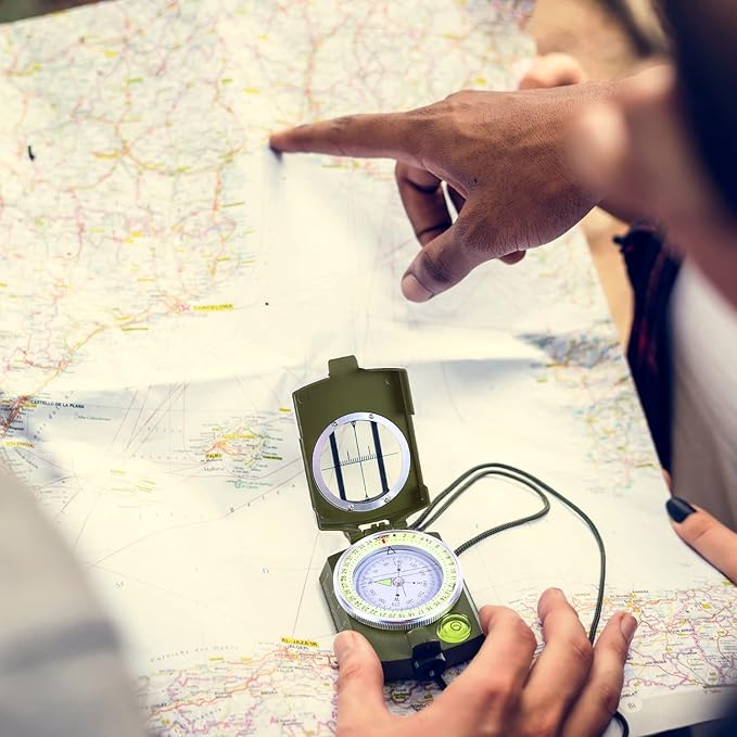Sportneer Compass Hiking Survival Military Grade Waterproof Boy Scout Compass for Kids Gift Backpacking Camping Hiking Navigation