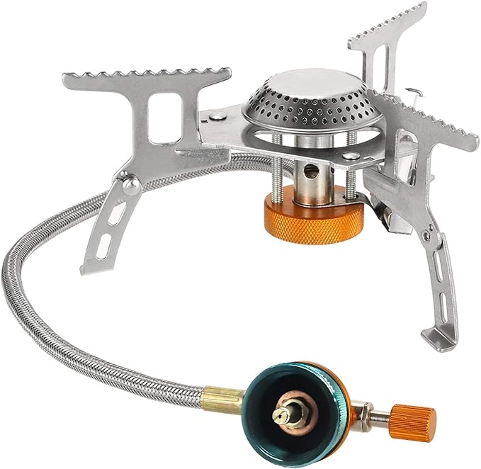 Lixada Camping Stove Adapter 1L Outdoor Propane Small Tank Input EN417 Lindal Valve Output