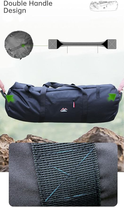 Large Capability Folding Tent Storage Carry Bag Waterproof Luggage Pack Pouch for Camping Hiking Picnic Organizer Walking Holder (Orange-S)