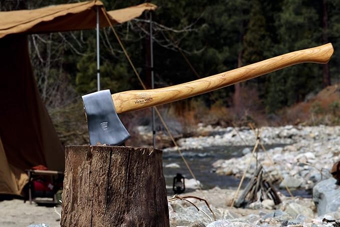 1844 Helko Werk Germany Classic Tasmania Competition Axe - Made in Germany Timber Sporting Axe, Wood Chopping Axe, Racing Axe for Timber Sport - Head 4lbs, Handle 31in (Tasmania) #10498