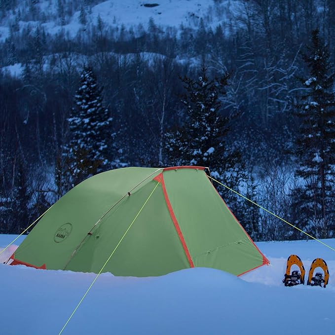 KAZOO 2/4 Person Camping Tent Outdoor Waterproof Family Large Tents 2/4 People Easy Setup Tent with Porch Double Layer