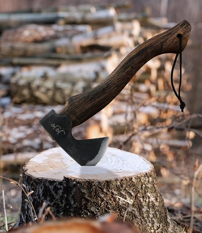 The Artisan - Camping Hatchet - Carving Axe with Sheath -Survival Axe for Wood Splitting and Chopping - Bushcraft Hatchet - Perfect for Outdoor Adventures - Ideal Gift for Men