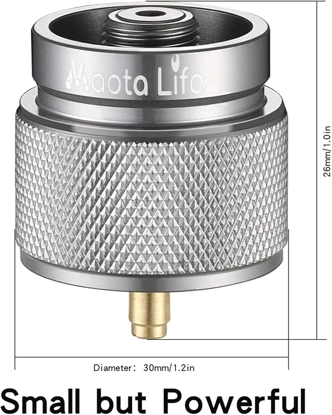 Camping Stove Adapter Gas Converter Propane to Butane Adapter EN417 Valve Output Camp Fuel Refill Adapter Propane Canister Converter Camp Fuel Refill Adapter 16 oz Propane Tank Input-Detachable Stand