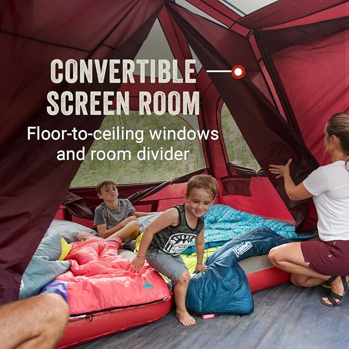 Coleman Skylodge 10-Person Camping Tent, BlackBerry